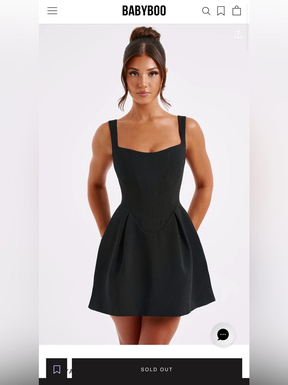 Babyboo Black Janiyah Mini Dress - XS